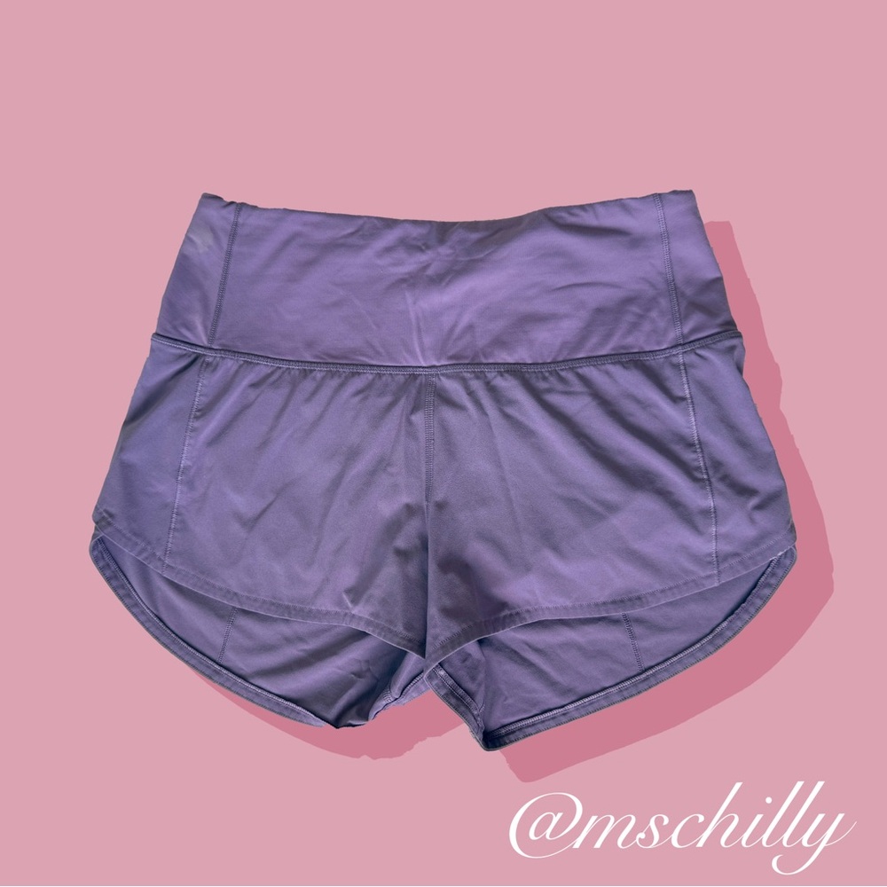 lululemon Speed Up Shorts High Rise 2.5” Purple Ash Sz 4